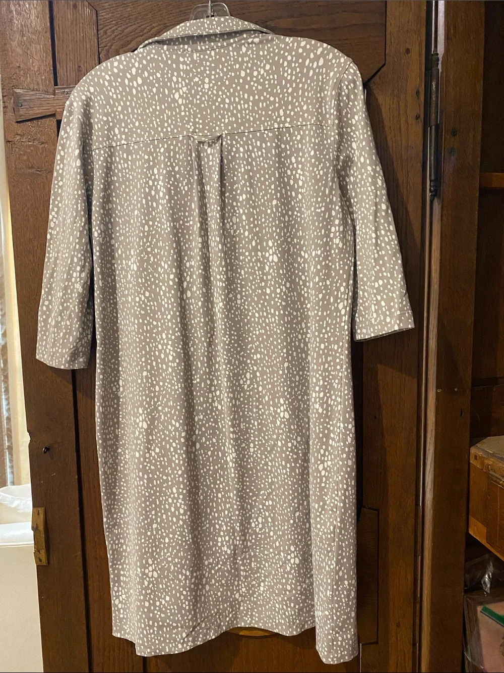 Persifor Taupe Dot Print Shirt Dress - Women